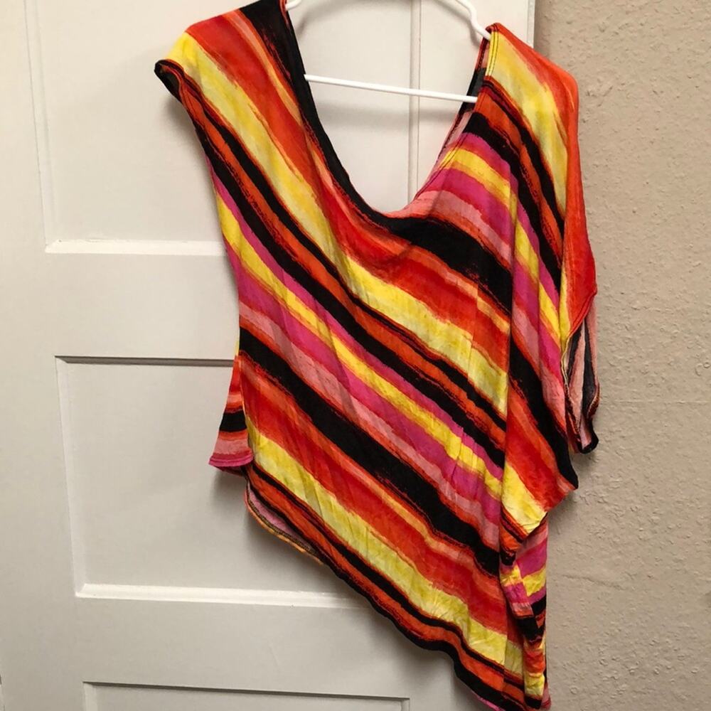 Say Anything Asymmetrical Top Blouse Tee Shirt Size Plus Size 3X - Picture 8 of 12